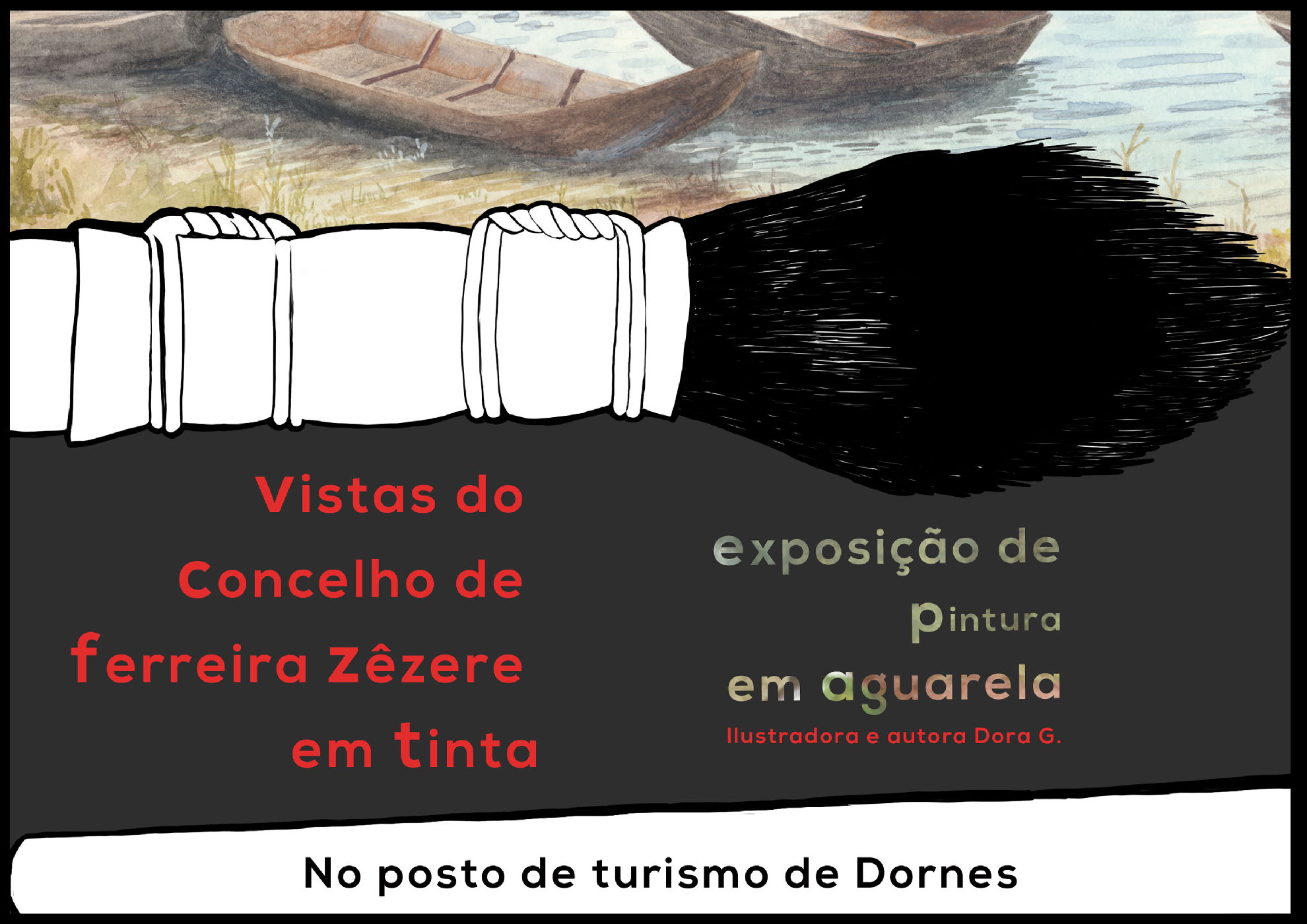 Vista do Concelho de Ferreira do Zêzere em tinta